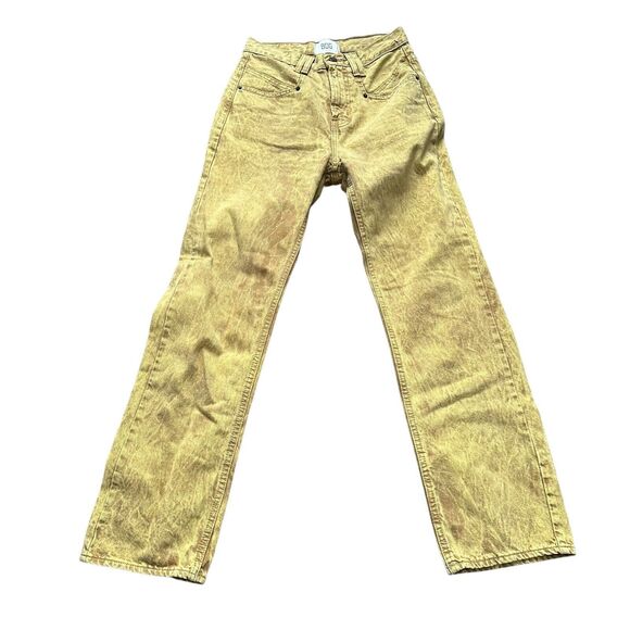 BDG Urban Outfitters Cowboy Jeans Men's Size 26 Brown/Yellow Straight Leg - Picture 1 of 5